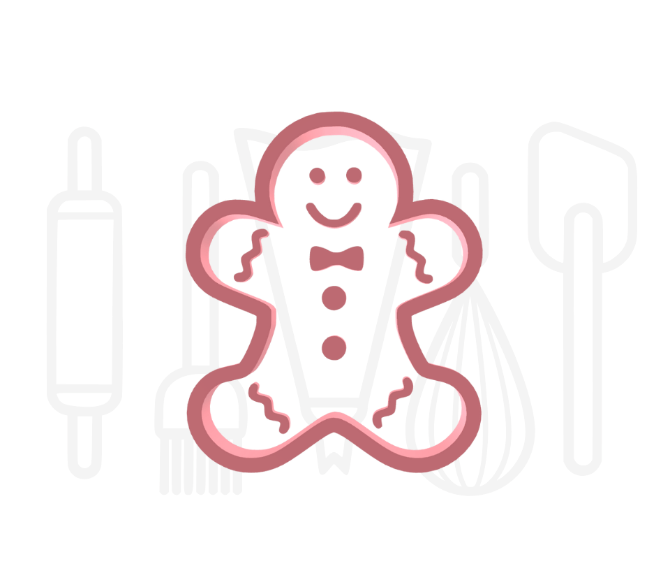 Kerst uitstekers set 5  - 3D geprint