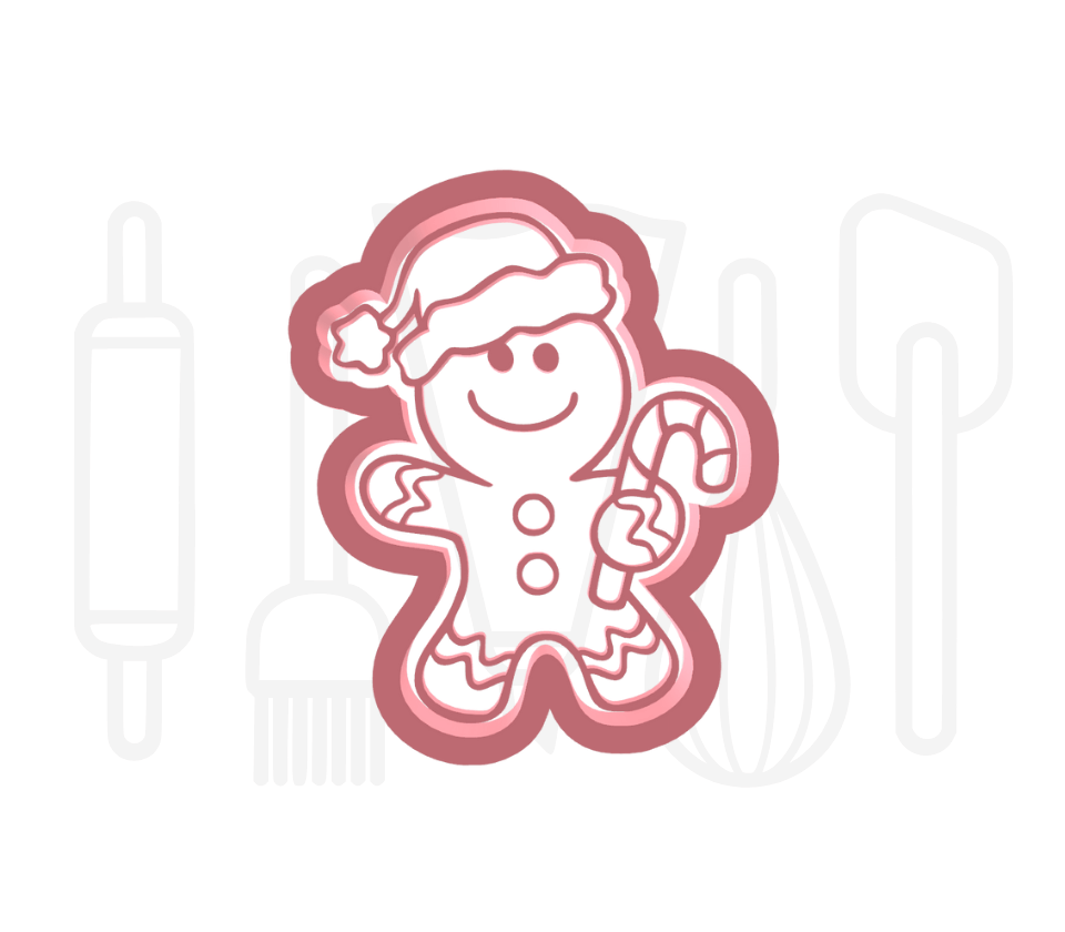 Kerst uitstekers set 3  - 3D geprint