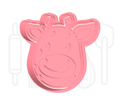 Giraffenkop uitsteker + stempel - 3D-geprint