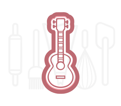 Akoestische gitaar uitsteker + stempel - 3D geprint