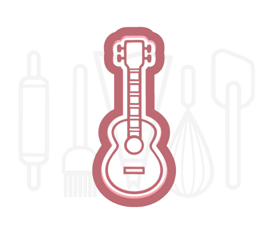 Akoestische gitaar uitsteker + stempel - 3D geprint