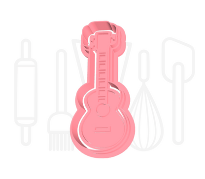 Akoestische gitaar uitsteker + stempel - 3D geprint