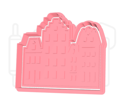 Grachtenpanden uitsteker + stempel - 3D geprint