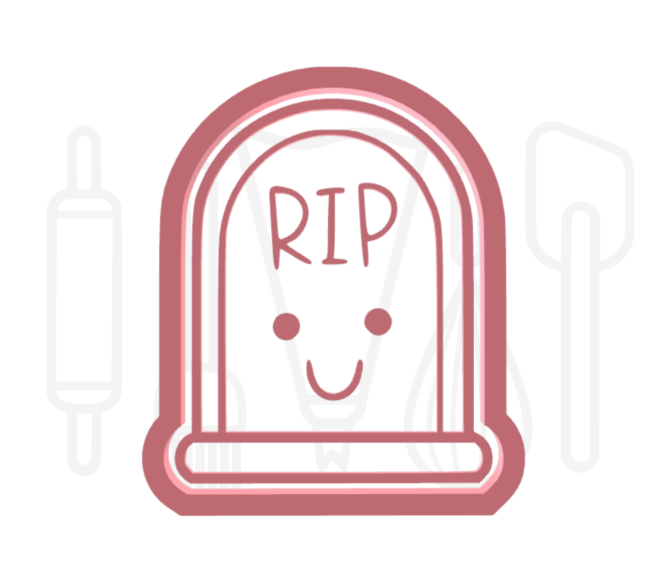 Grafsteen RIP uitsteker + stempel - 3D-geprint