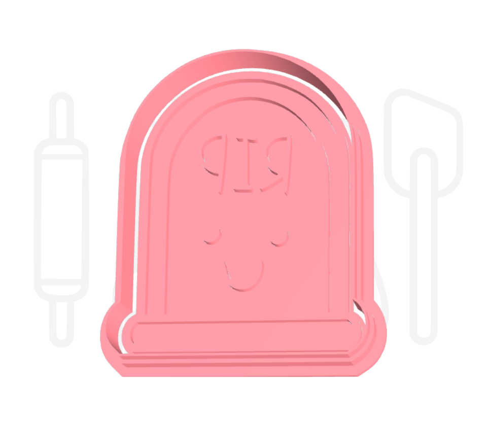 Grafsteen RIP uitsteker + stempel - 3D-geprint
