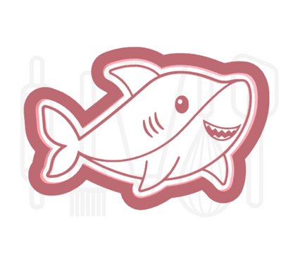 Haai 2 uitsteker + stempel - 3D-geprint