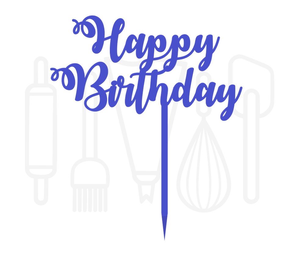Cocktailprikker - Happy birthday 12 stuks