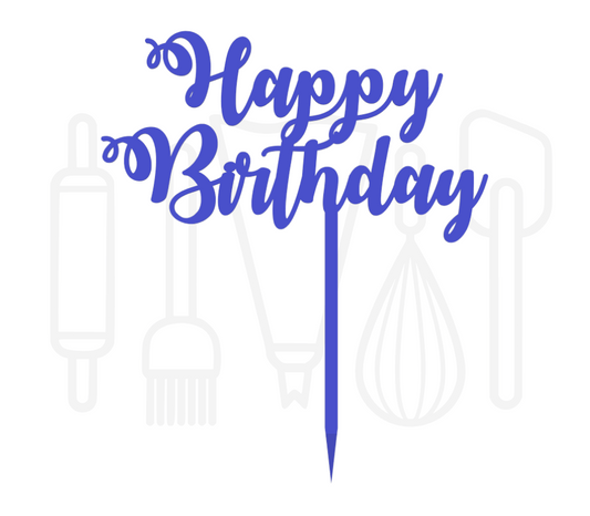 Cocktailprikker - Happy birthday 12 stuks