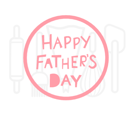 Fondant stempel Happy father's day - 3D Geprint