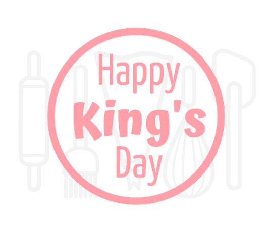 Fondant stempel Happy king's day - 3D Geprint