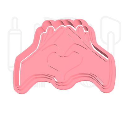 Hart handen uitsteker + stempel - 3D-geprint