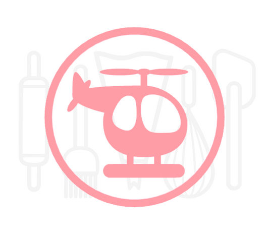 Fondant stempel Helikopter - 3D Geprint