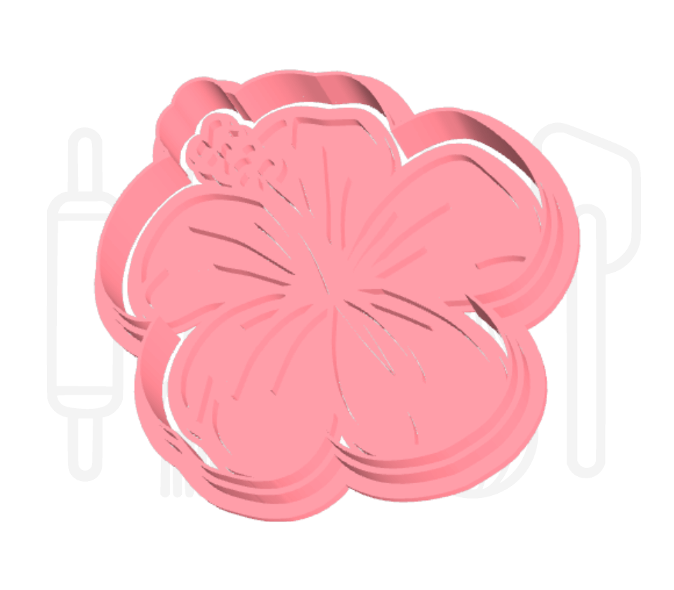 Hibiscus uitsteker + stempel - 3D-geprint