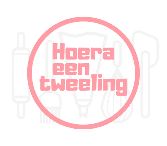 Fondant stempel Hoera een tweeling! - 3D Geprint