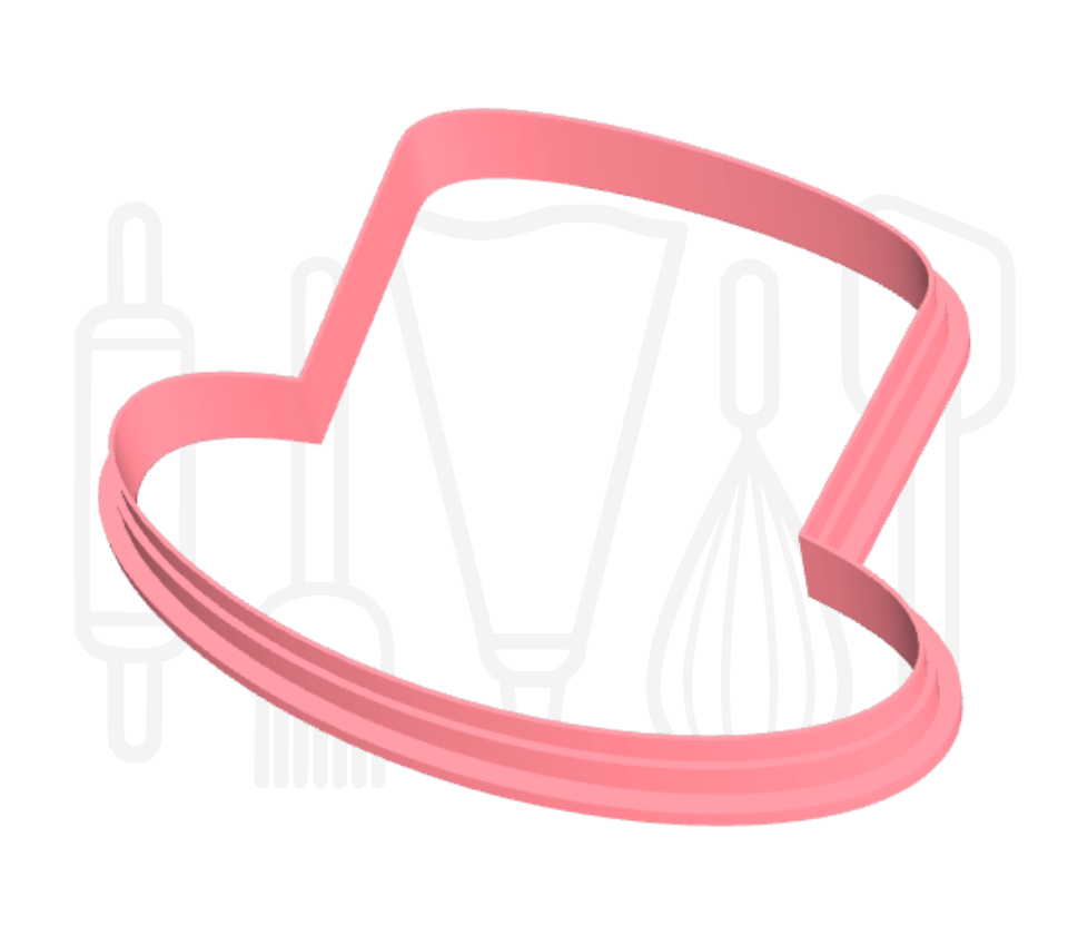 Hoge hoed uitsteker - 3D-geprint