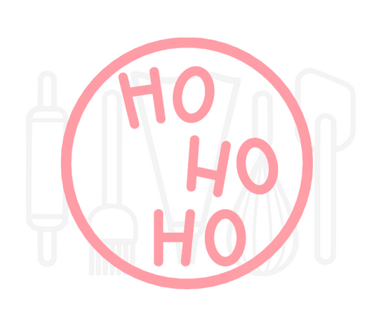 Fondant stempel Ho ho ho - 3D Geprint