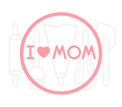 Fondant stempel I love mom - 3D Geprint