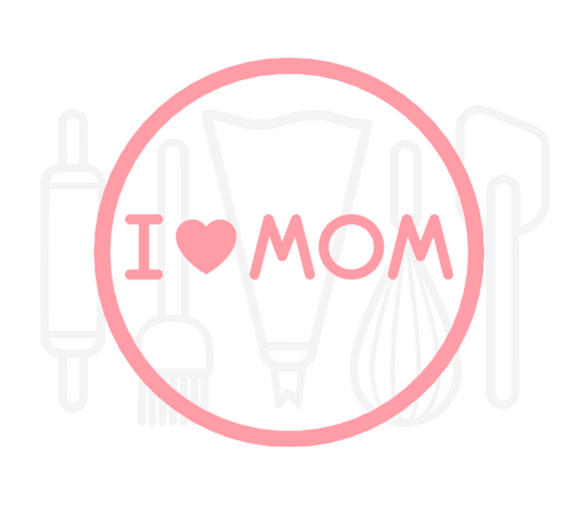 Fondant stempel I love mom - 3D Geprint