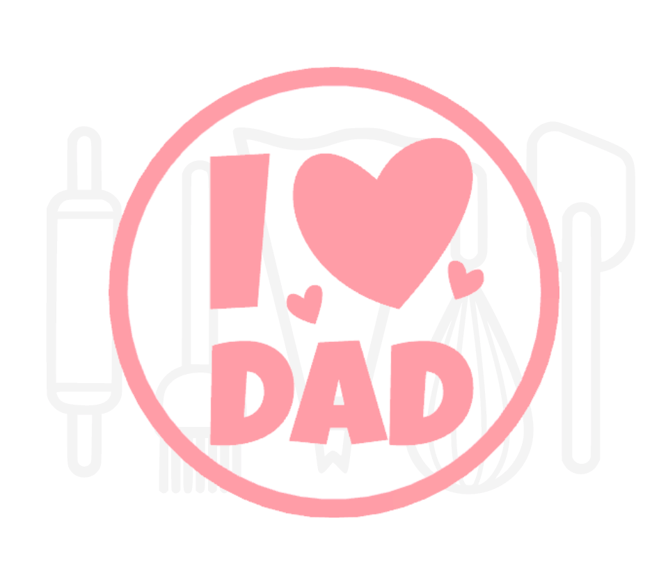 Fondant stempel I love dad - 3D Geprint