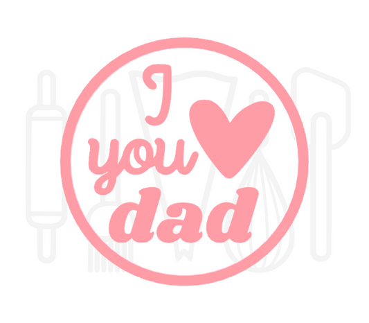 Fondant stempel I love you dad - 3D Geprint