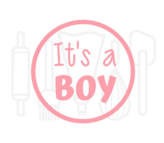 Fondant stempel It's a boy - 3D Geprint