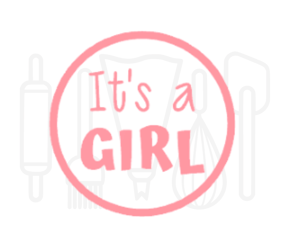 Fondant stempel It's a girl - 3D Geprint