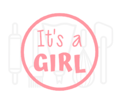 Fondant stempel It's a girl - 3D Geprint
