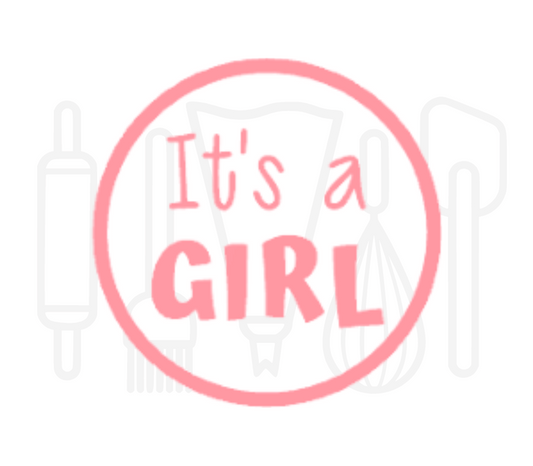 Fondant stempel It's a girl - 3D Geprint