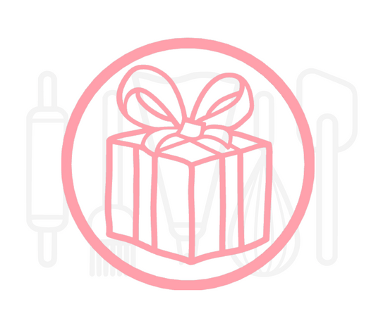 Fondant stempel Cadeau 2 - 3D Geprint