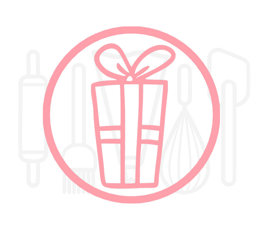 Fondant stempel Cadeau - 3D Geprint