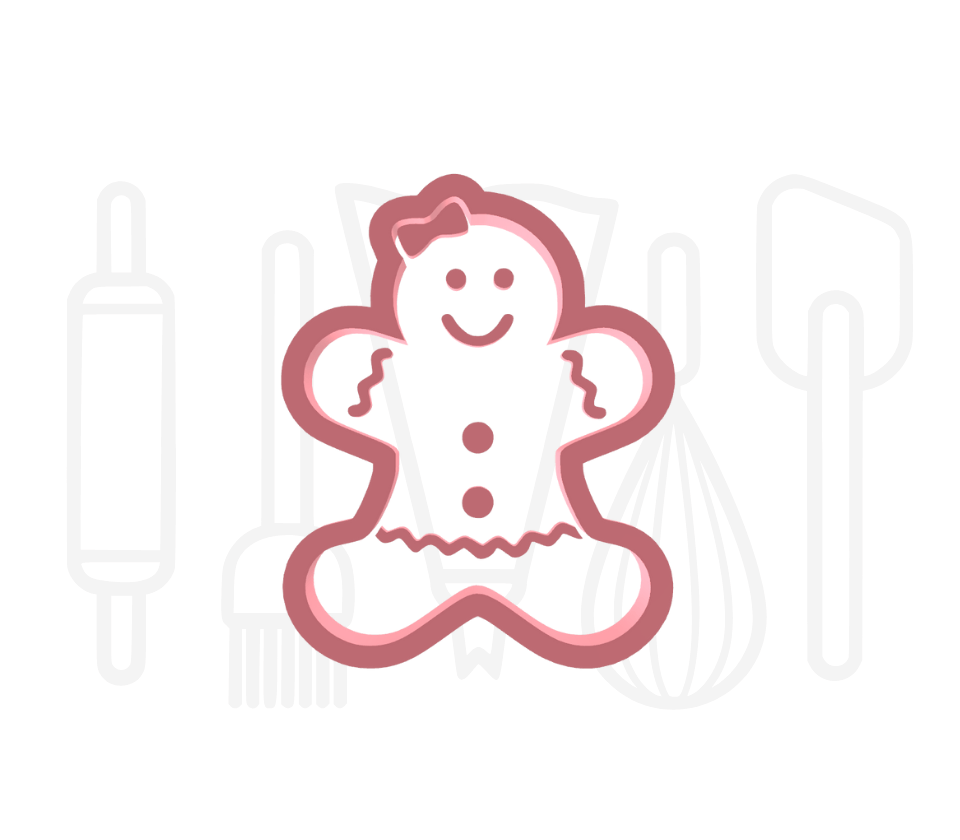 Kerst uitstekers set 5  - 3D geprint