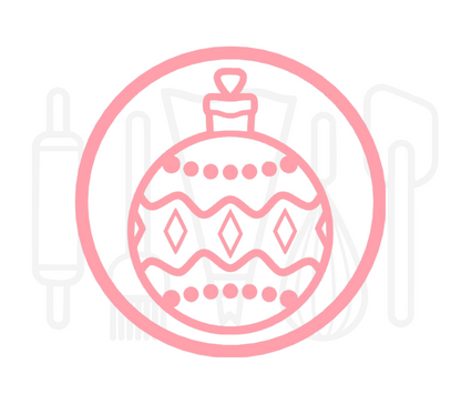 Fondant stempel Kerstbal - 3D Geprint