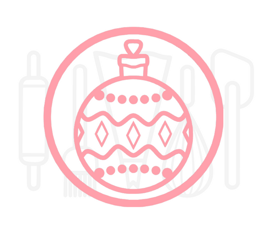 Fondant stempel Kerstbal - 3D Geprint