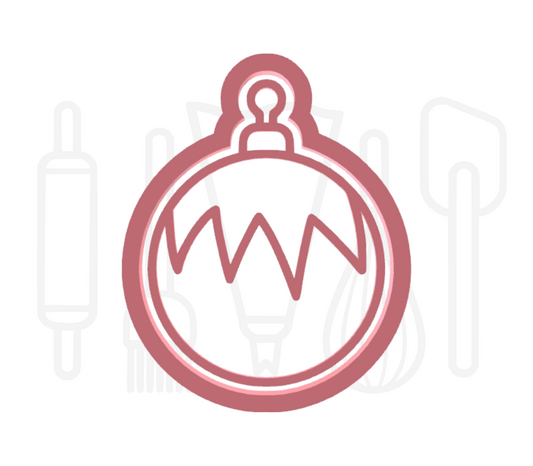 Kerstbal 2 uitsteker + stempel - 3D-geprint