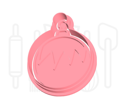 Kerstbal 2 uitsteker + stempel - 3D-geprint