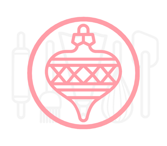 Fondant stempel Kerstbal 3 - 3D Geprint