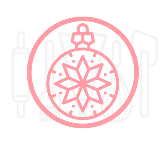 Fondant stempel Kerstbal 6 - 3D Geprint