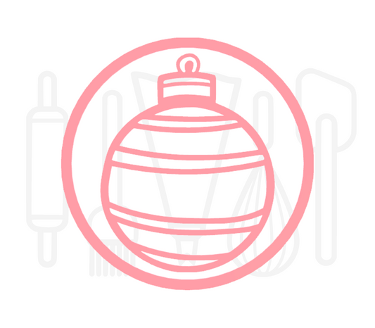 Fondant stempel Kerstbal 7 - 3D Geprint