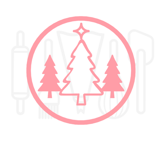 Fondant stempel Kerstbomen - 3D Geprint