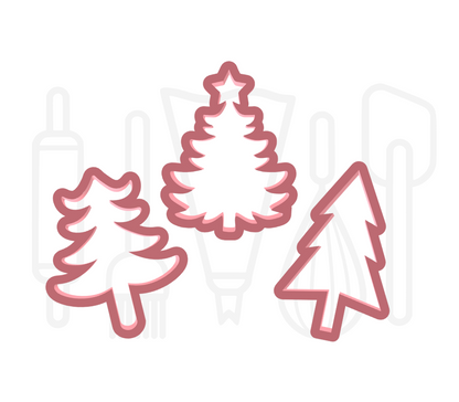 Kerstbomen uitstekers set 3 - 3D geprint
