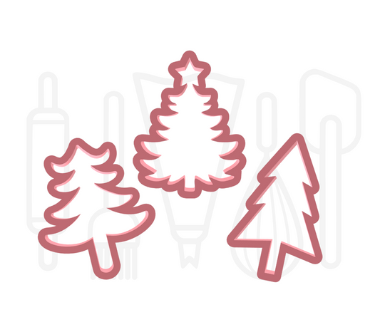 Kerstbomen uitstekers set 3 - 3D geprint
