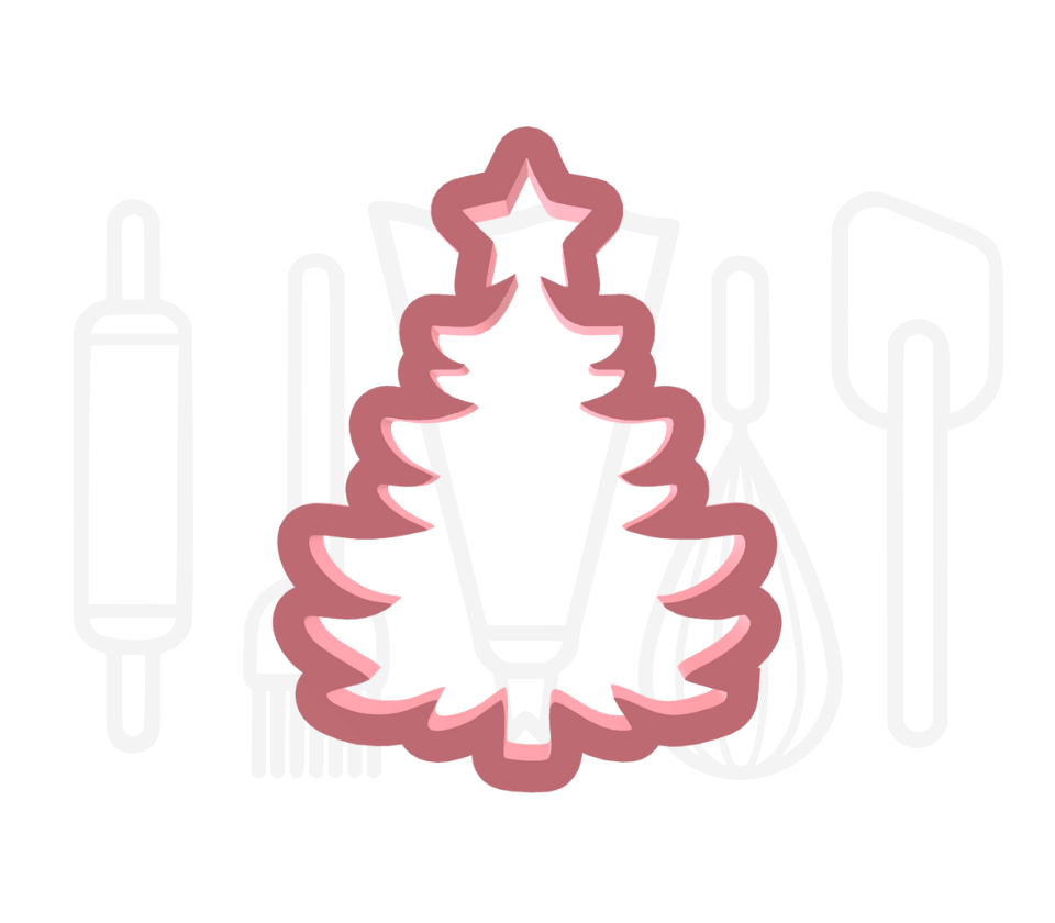 Kerstbomen uitstekers set 3 - 3D geprint