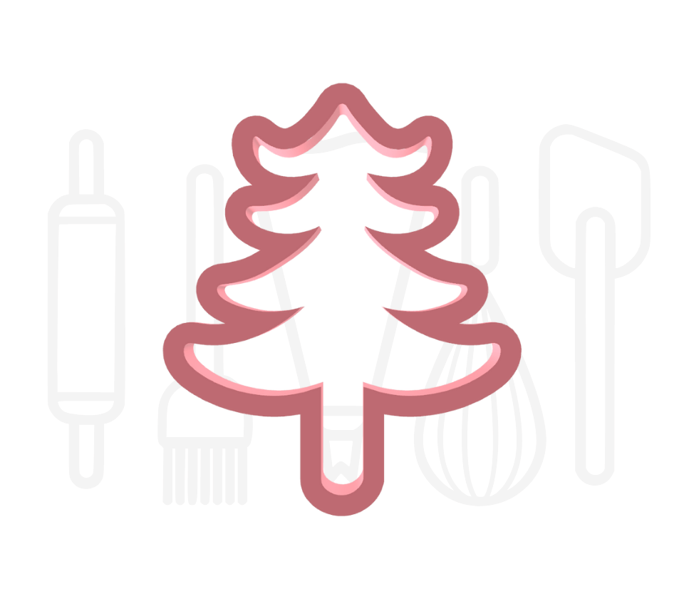 Kerstbomen uitstekers set 3 - 3D geprint