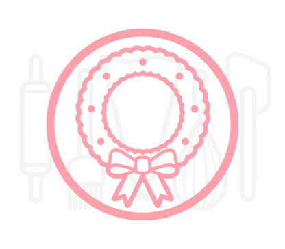 Fondant stempel Kerstkrans - 3D Geprint