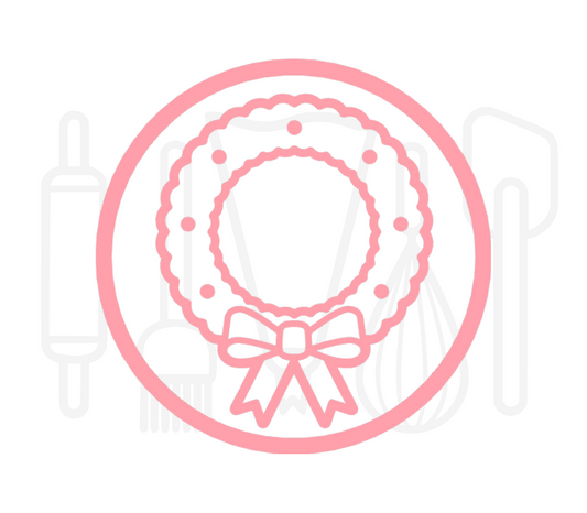 Fondant stempel Kerstkrans - 3D Geprint