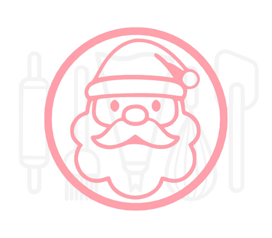 Fondant stempel Kerstman hoofd - 3D Geprint
