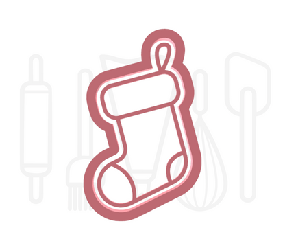 Kerstsok uitsteker + stempel - 3D-geprint