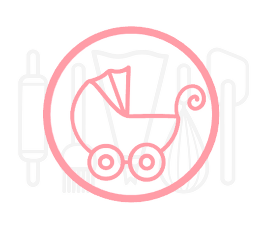 Fondant stempel Kinderwagen - 3D Geprint