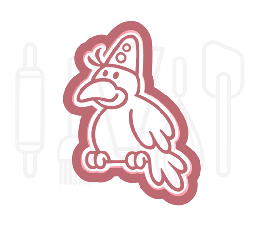 Kiwi vogeltje - uitsteker + stempel - 3D-geprint