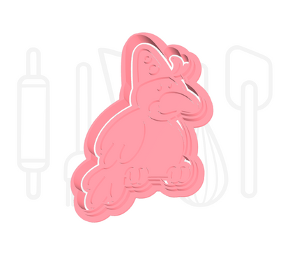 Kiwi vogeltje - uitsteker + stempel - 3D-geprint